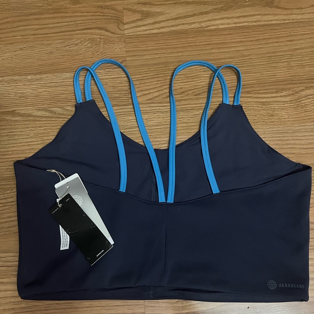 Adidas Dark Blue Bra Top with Light Blue Straps - Picture 4 of 7